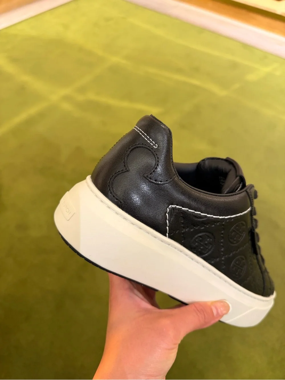 Tory Burch T Monogram Ladybug Sneaker Black Size 8
